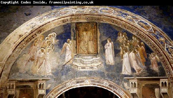GIOTTO di Bondone God Sends Gabriel to the Virgin